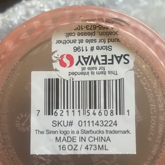 NWT SPRING 2023 Starbucks limited release Pink Mint Cold Cup tumbler 16 oz - Picture 7 of 7